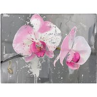 Warren Reed - Designer Pink Orchids Splashart Chopping Board