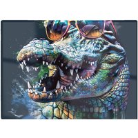 Warren Reed - Designer Crocodile In Glasses Splashart Chopping Board