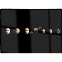 Warren Reed - Designer The Solar System In Order Chopping Board in Black