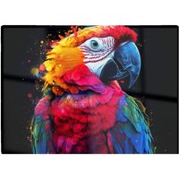 Warren Reed - Designer Vivid Parrot In A Splash Of Colour Chopping Board
