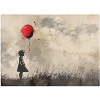 Warren Reed - Designer Dreamy Banksy Inspired With Red Balloon Chopping Board