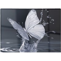 Warren Reed - Designer Crystal Butterfly Water Dance Chopping Board in White