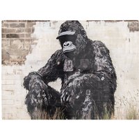 Warren Reed - Designer Urban Gorilla: Banksy Inspired Street Art Chopping Board in Black