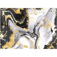 Warren Reed - Designer White & Black Marble Effect Chopping Board in Gold