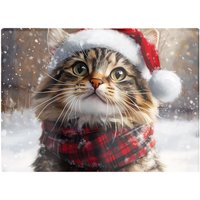Warren Reed - Designer Christmas Ragamuffin Glass Chopping Board