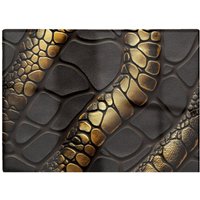 Warren Reed - Designer Snakeskin Print Effect Chopping Board in Brown