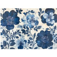 Warren Reed - Designer Blue Floral Painting Chopping Board