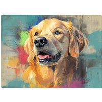 Warren Reed - Designer Banksy Inspired Golden Retriever Chopping Board