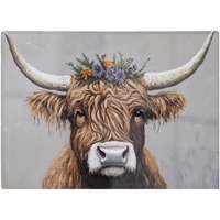 Warren Reed - Designer Highland Cow With A Thistle Head Dress Chopping Board