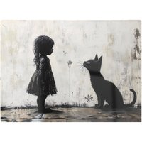 Warren Reed - Designer Memories Of Childhood Pets Chopping Board in Black