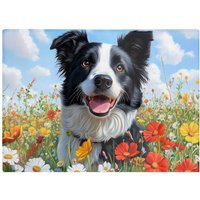 Warren Reed - Designer Border Collie Enjoying A Summer Meadow Chopping Board