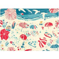 Warren Reed - Designer A Day At The Beach Chopping Board
