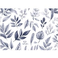 Warren Reed - Designer Grey Hand Drawn Leaves Chopping Board