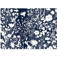 Warren Reed - Designer Blue & White Floral Silhouette Chopping Board