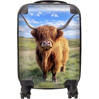 Warren Reed - Designer Highland Cow In Summer Suitcase | Size: Mini Cabin