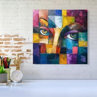 Warren Reed - Designer Fragmented Vision: Eyes Of The Soul Canvas | Size: W16" x H16"