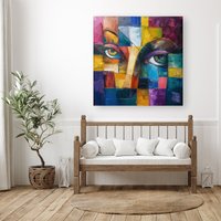 Warren Reed - Designer Fragmented Vision: Eyes Of The Soul Canvas | Size: W30" x H30"