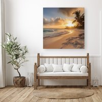 Warren Reed - Designer Sunrise In Paradise Canvas | Size: W30" x H30"