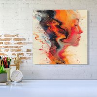 Warren Reed - Designer Geometric Vibrance Canvas | Size: W16" x H16"