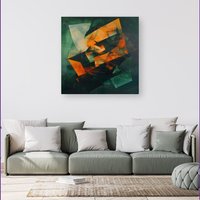 Warren Reed - Designer Sharp Triangles Canvas | Size: w40 inch x h40 inch
