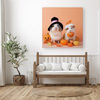 Warren Reed - Designer Trick Or Treating Guinea Pigs Canvas | Size: W30" x H30"
