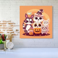 Warren Reed - Designer Pets Trick Or Treat Canvas | Size: W16" x H16"
