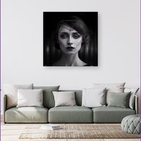 Warren Reed - Designer Edwardian Ballerina Canvas in Black | Size: w40 inch x h40 inch