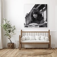 Warren Reed - Designer 1960 Riding Out Canvas in Black | Size: W30" x H30"