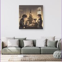 Warren Reed - Designer Lighting The Candles Canvas | Size: w40 inch x h40 inch