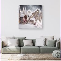Warren Reed - Designer We Come Bearing Gifts Canvas | Size: w40 inch x h40 inch