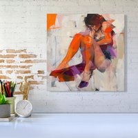 Warren Reed - Designer Poised In Reflection Canvas | Size: W16" x H16"