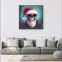Warren Reed - Designer Santa Skull Splashart Canvas | Size: w40 inch x h40 inch