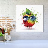 Warren Reed - Designer Apple In Glasses Splashart Canvas | Size: w10 inch x h10 inch
