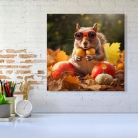Warren Reed - Designer Nuts For Winter Canvas | Size: w10 inch x h10 inch