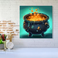 Warren Reed - Designer Bubbling Cauldron Splashart Canvas | Size: W16" x H16"