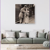 Warren Reed - Designer Time To Say Goodbye Canvas in Black | Size: w40 inch x h40 inch