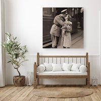 Warren Reed - Designer Time To Say Goodbye Canvas in Black | Size: W30" x H30"