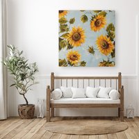 Warren Reed - Designer Summer Sunflowers Canvas | Size: W30" x H30"