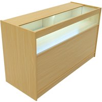 Monstershop LED Retail Shop Counter B1500 - Maple in Beige