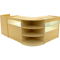 Monstershop Europa LED Shop Counter Set B900, C900, TB60 & LM60 - Maple in Beige