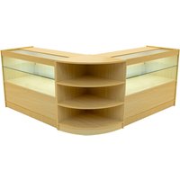 Monstershop Andromeda LED Shop Counter Set LM60 & 2 x C1200 - Maple in Beige
