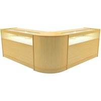 Monstershop Iris LED Shop Counter Set CM60 & 2 x B1500 - Maple in Beige