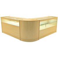 Monstershop Adonis LED Shop Counter Set B1500, C1500 & CM60 - Maple in Beige