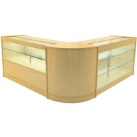Monstershop Hera LED Shop Counter Set K1500, C1500 & CM60 - Maple in Beige