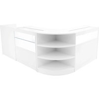 Monstershop Europa LED Shop Counter Set B900, C900, TB60 & LM60 - White