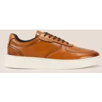 Oswin Hyde Men's Scout Leather Derby Sneaker Trainer in Tan | Size: 10