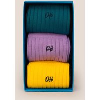Oswin Hyde Men's Dual Tone 6-Pack Cotton Socks