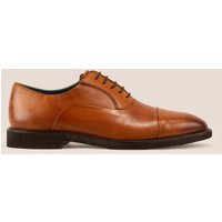Oswin Hyde Men's Grayson Oxford Leather Shoes in Tan | Size: 7