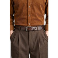 Oswin Hyde Men's Hunter Classic Leather Belt in Brown | Size: Medium