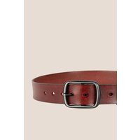 Oswin Hyde Men's Hunter Classic Leather Belt in Red | Size: Large